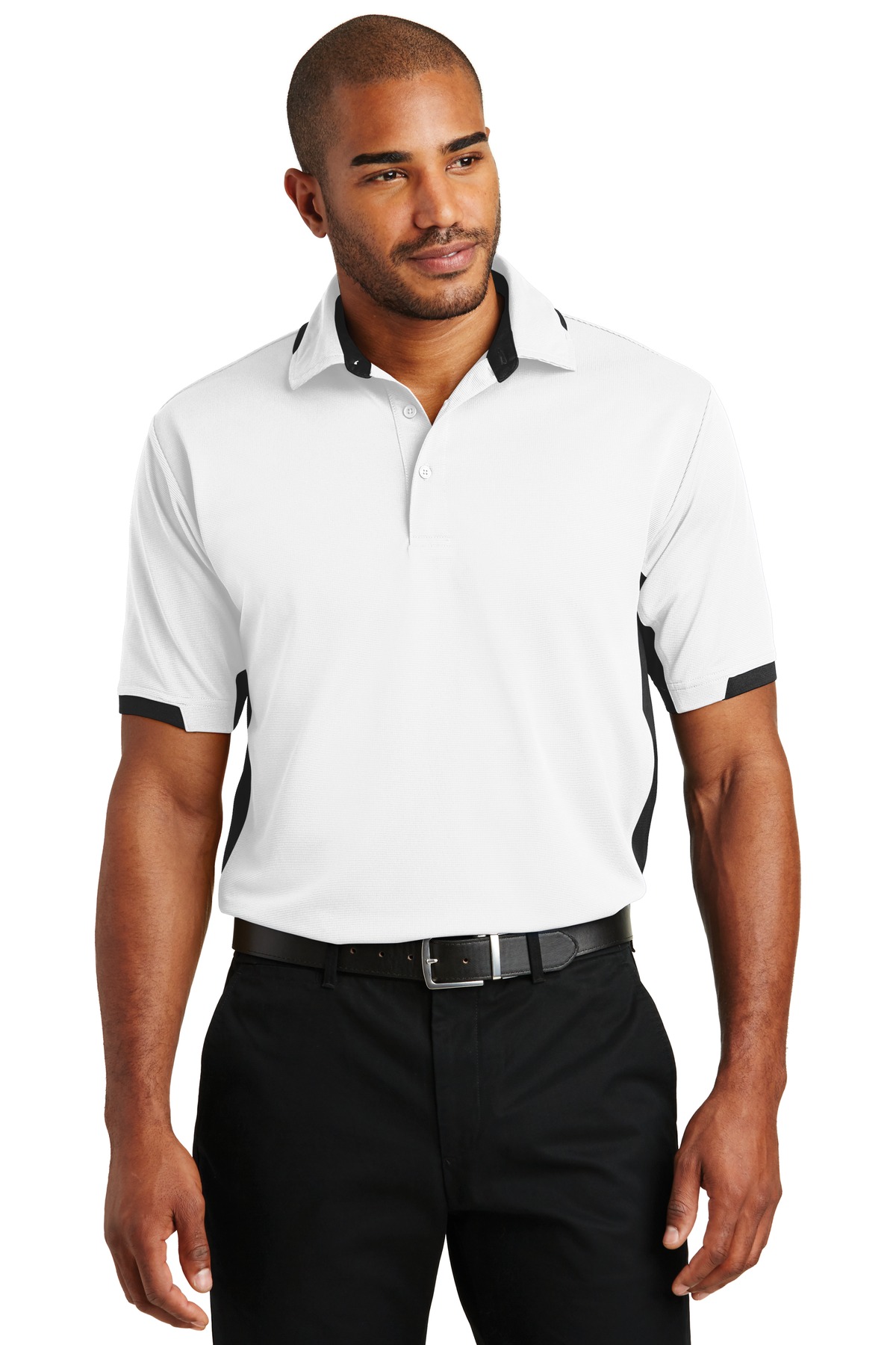 DISCONTINUED Port Authority Dry Zone Colorblock Ottoman Polo. K524