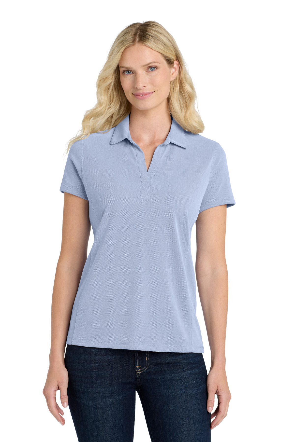 DISCONTINUED Port Authority Women's Poly Oxford Pique Polo. LK582