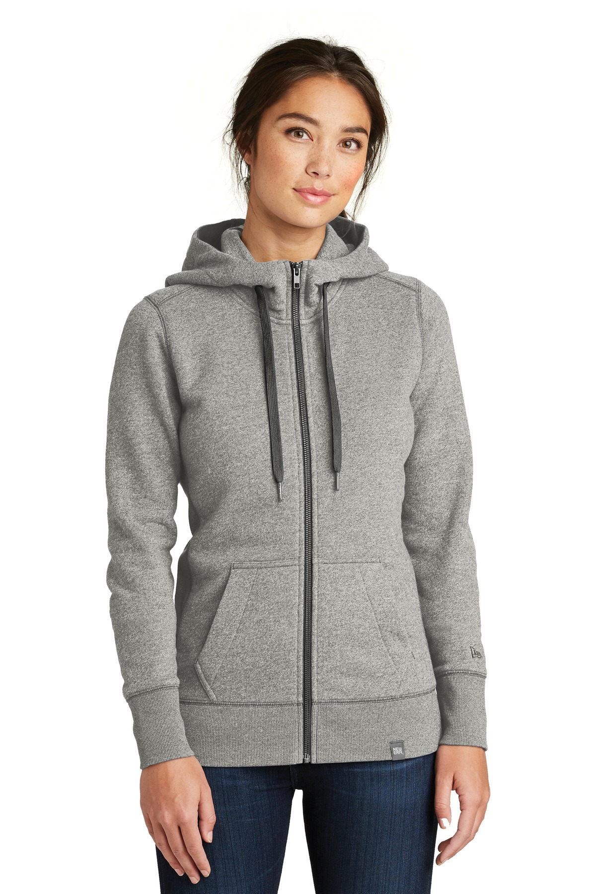 New Era Women's French Terry Full-Zip Hoodie. LNEA502