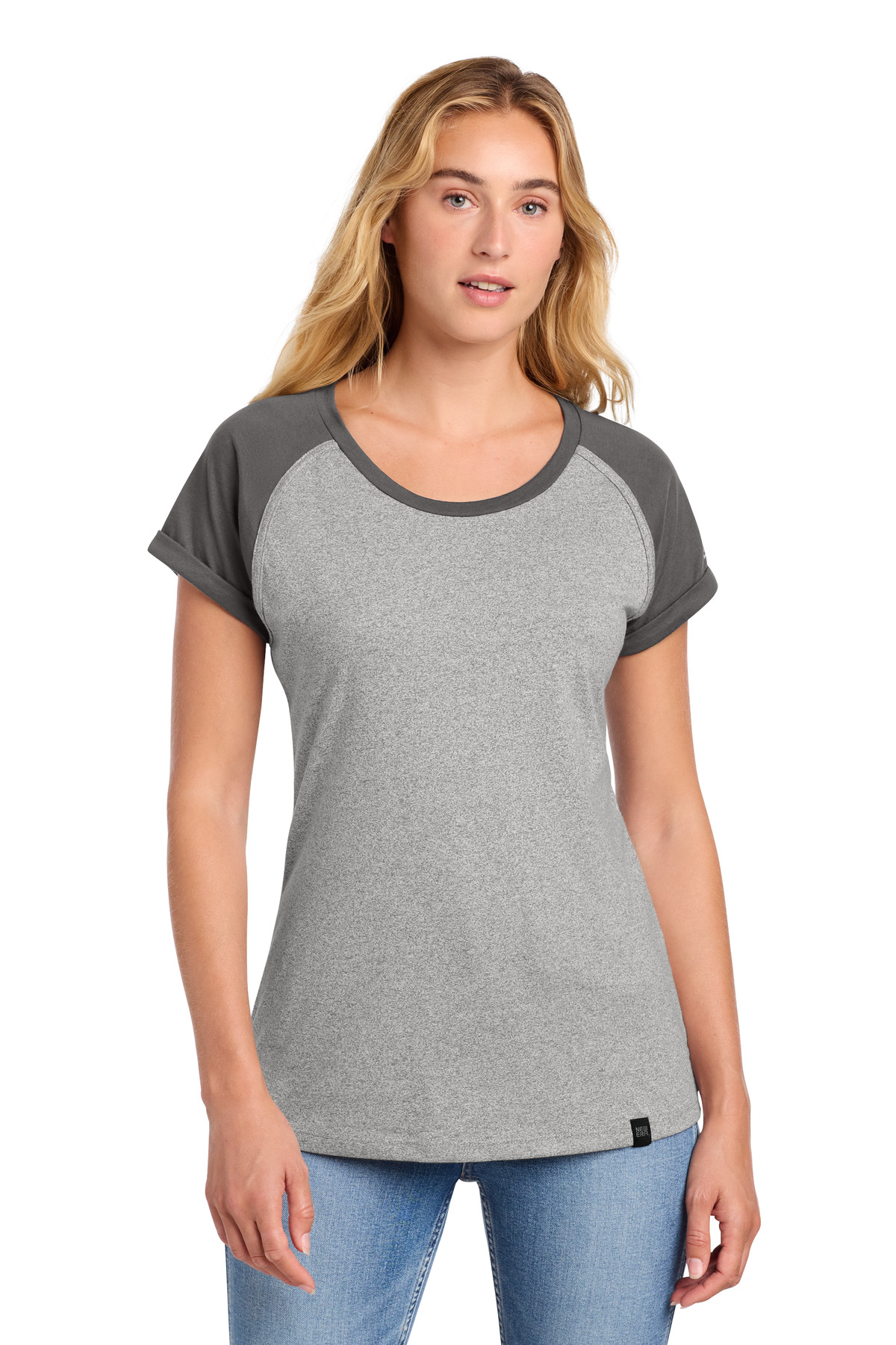DISCONTINUED New Era Women's Heritage Blend Varsity Tee. LNEA107