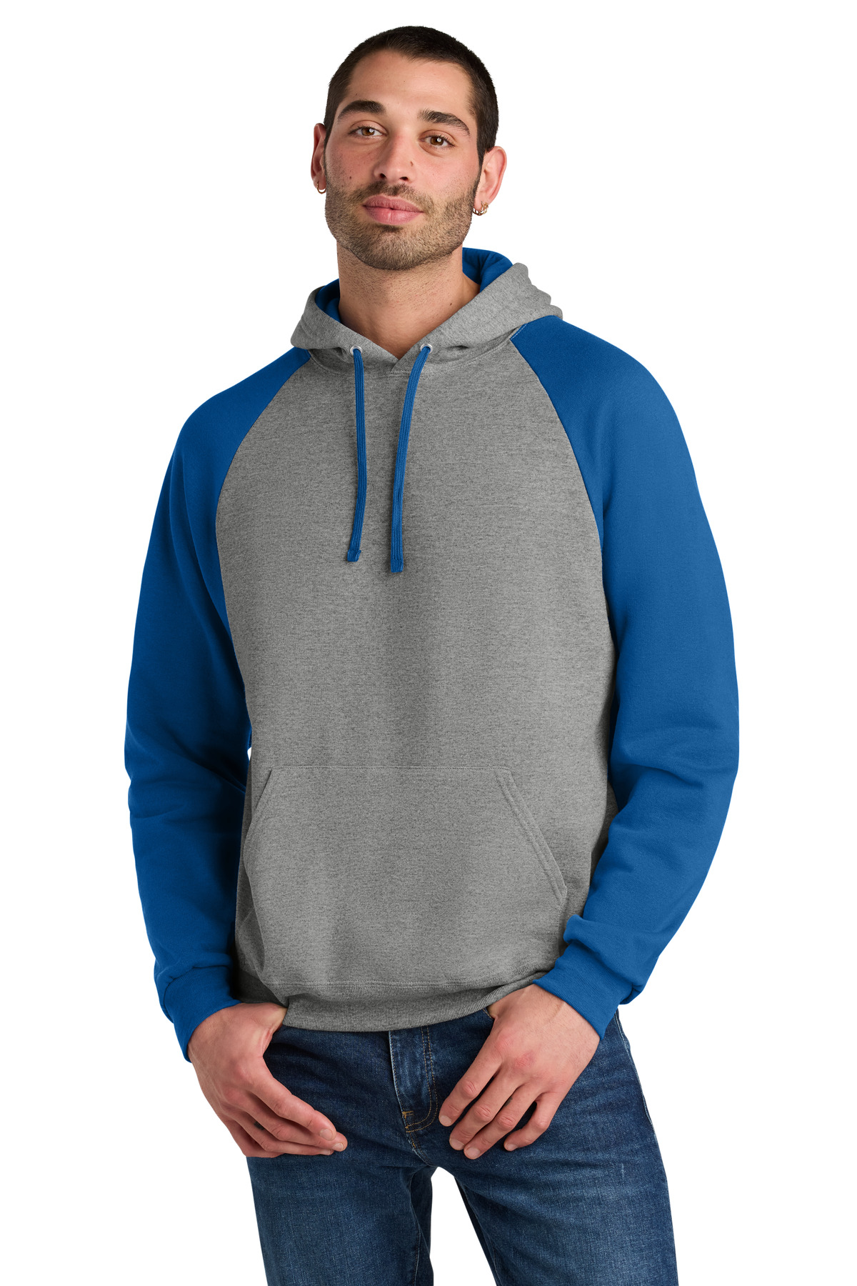 Jerzees Unisex NuBlend Colorblock Raglan Hoodie Sweatshirt 96C