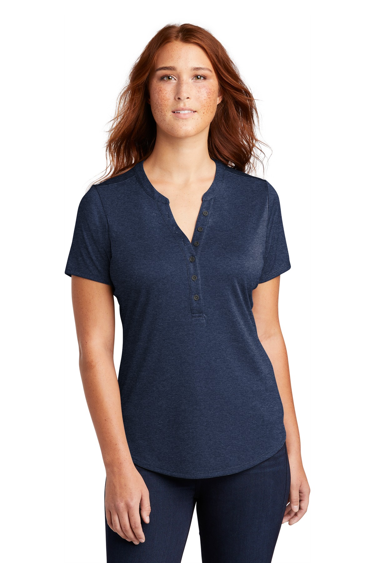 DISCONTINUED Sport-Tek Women's Endeavor Henley. LST468
