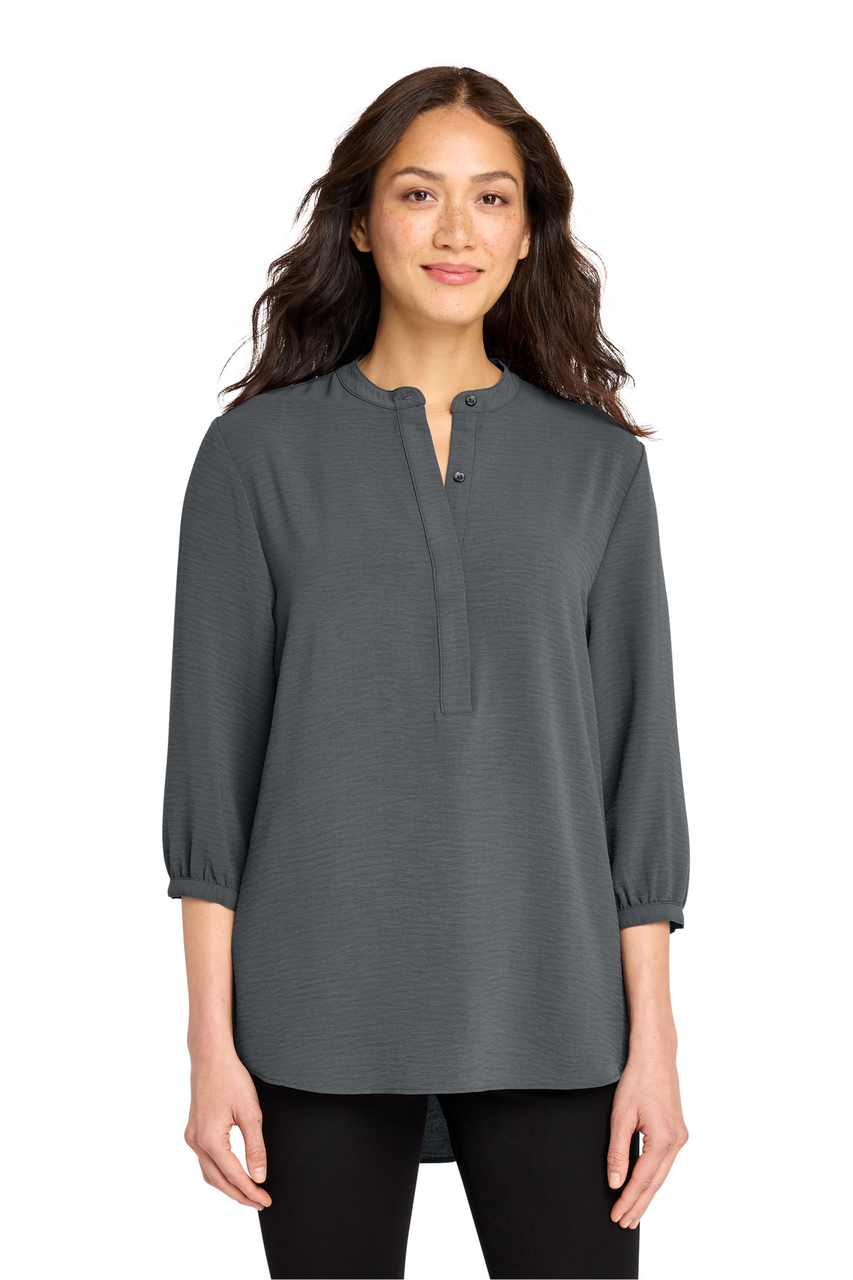 Port Authority Women's 3/4-Sleeve Textured Crepe Tunic LW713