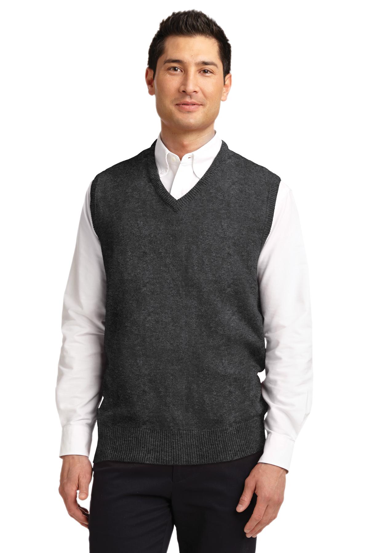 DISCONTINUED Port Authority Value V-Neck Sweater Vest. SW301