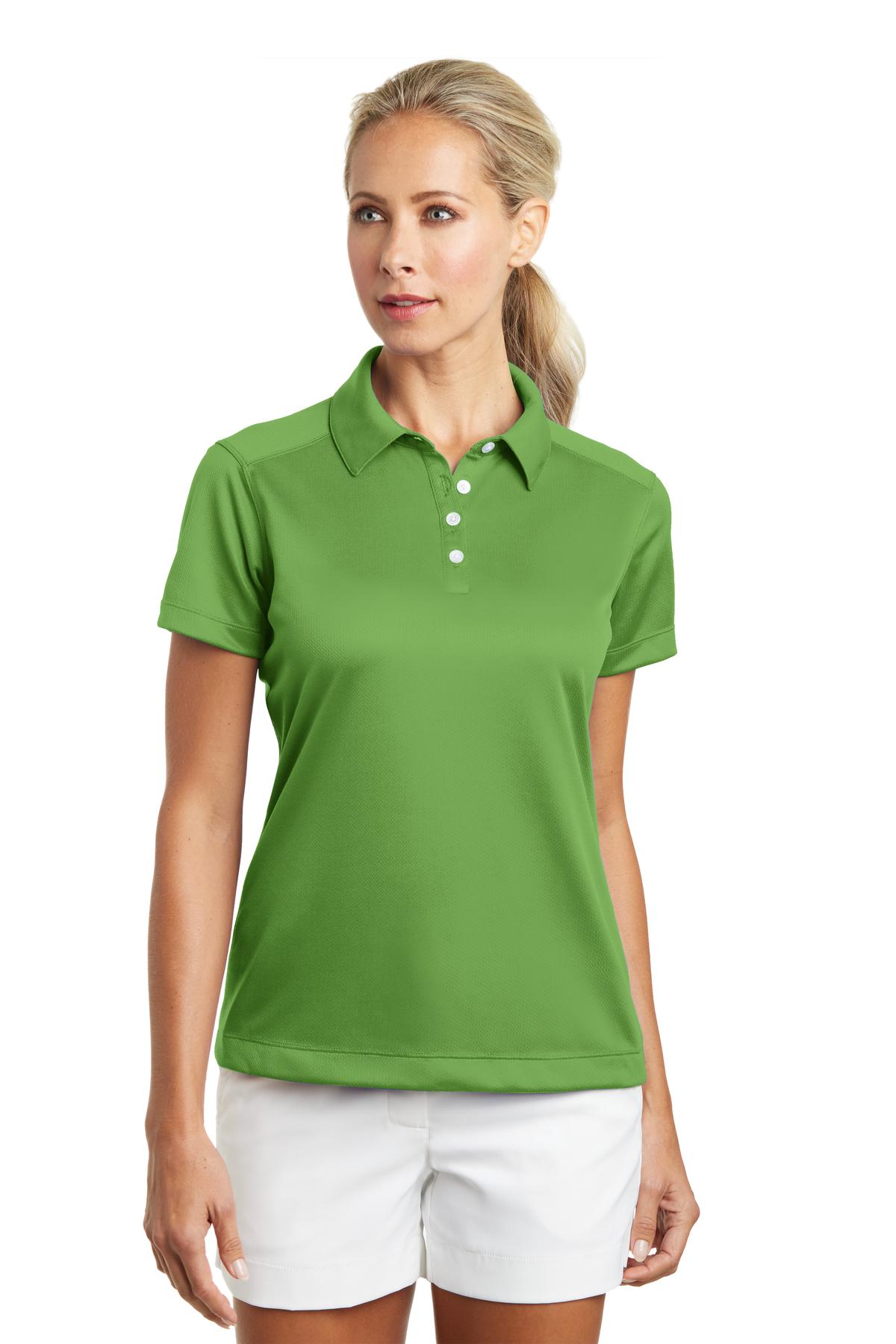DISCONTINUED Nike Ladies Dri-FIT Pebble Texture Polo. 354064