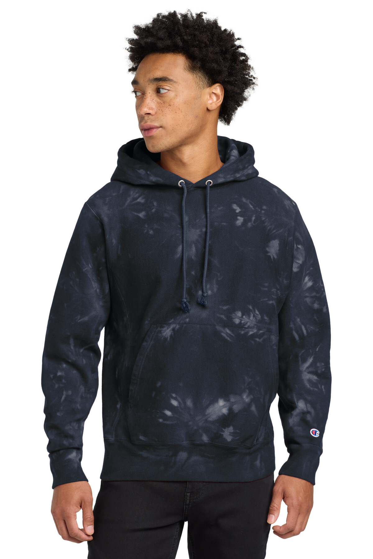 DISCONTINUED Champion Reverse Weave Scrunch-Dye Tie-Dye Hooded Sweatshirt. TDS101