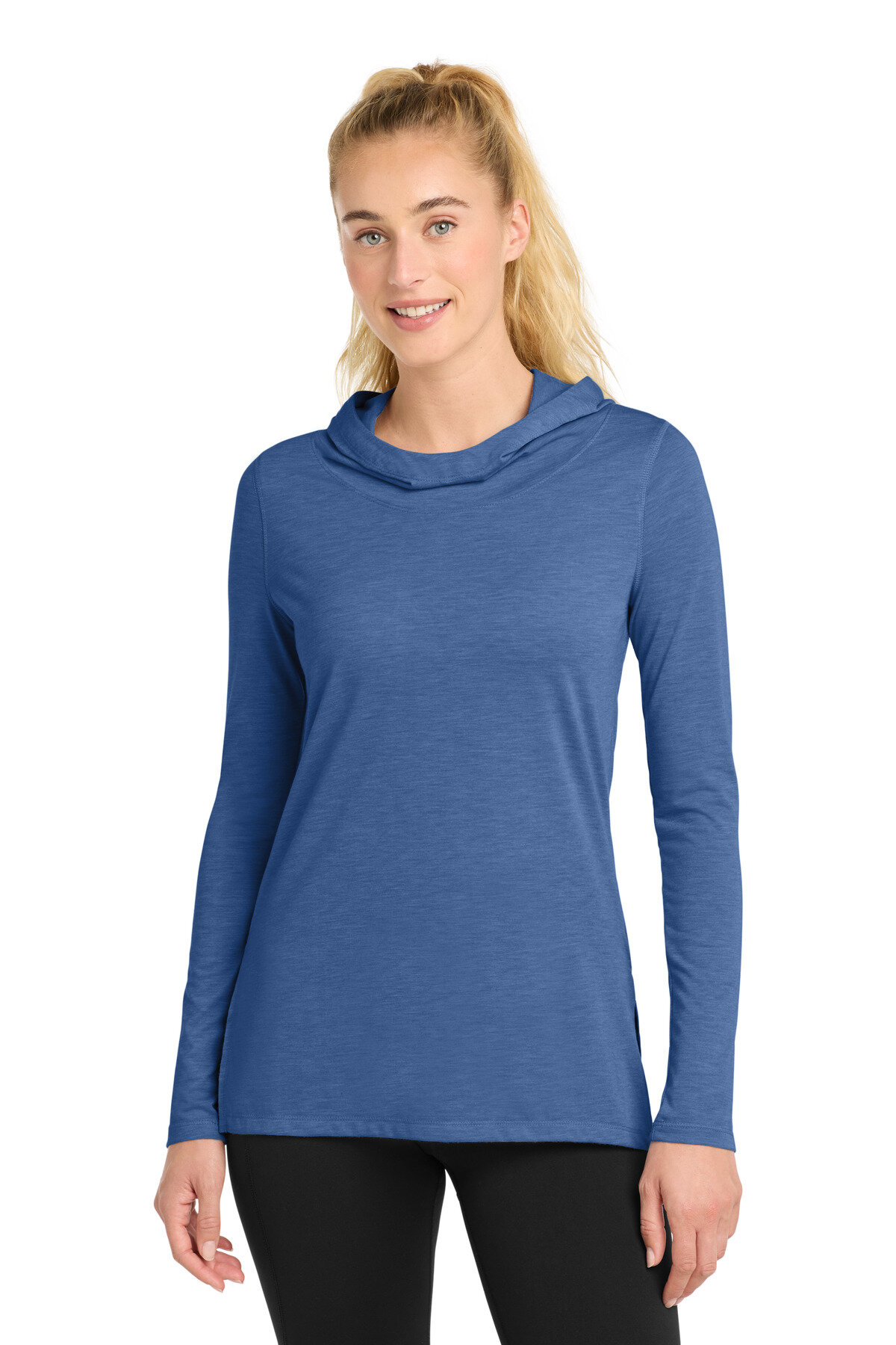 Sport-Tek Women's PosiCharge Tri-Blend Wicking Long Sleeve Hoodie LST406