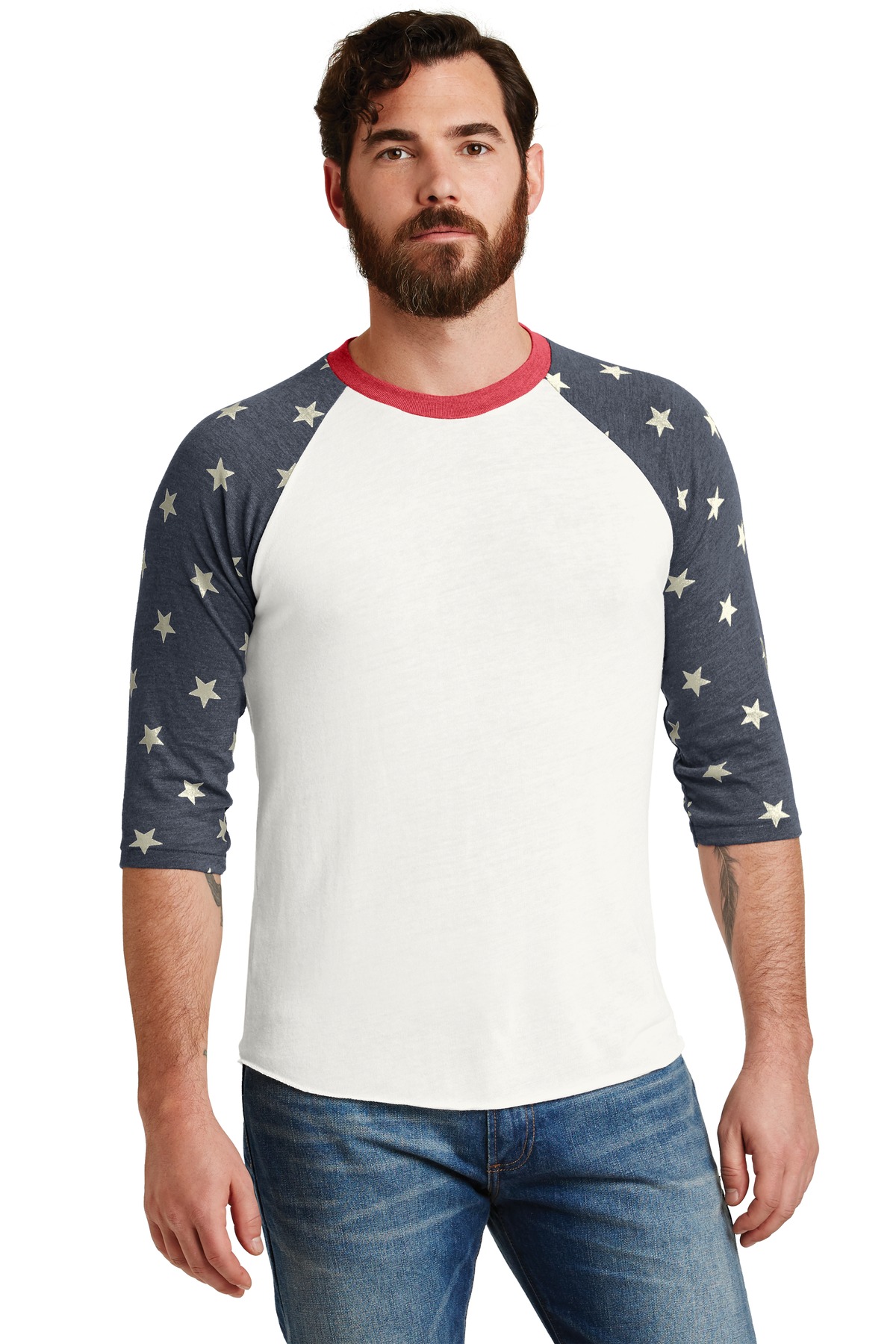 DISCONTINUED Alternative Eco-Jersey Baseball T-Shirt. AA2089
