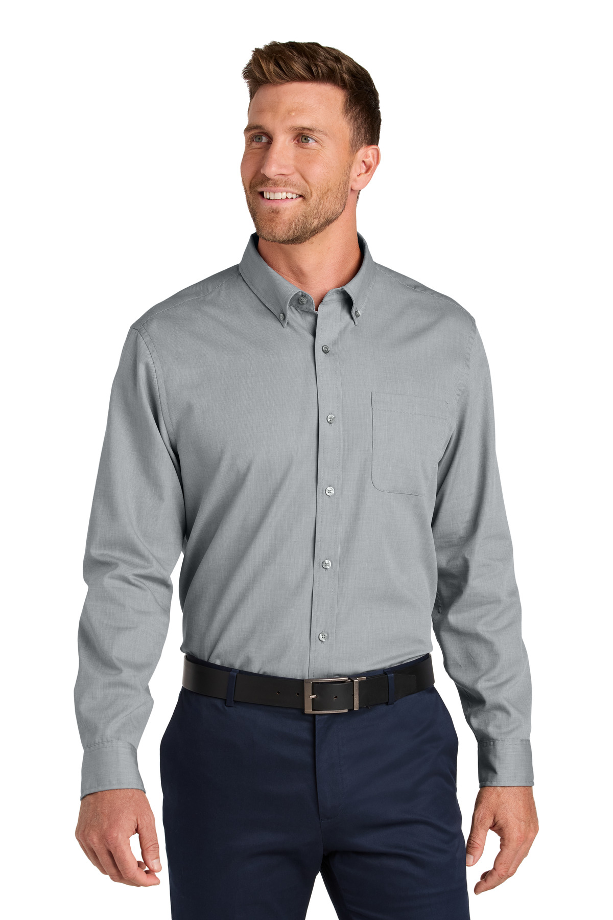 Port Authority Long Sleeve Nailhead Easy Care Shirt W816