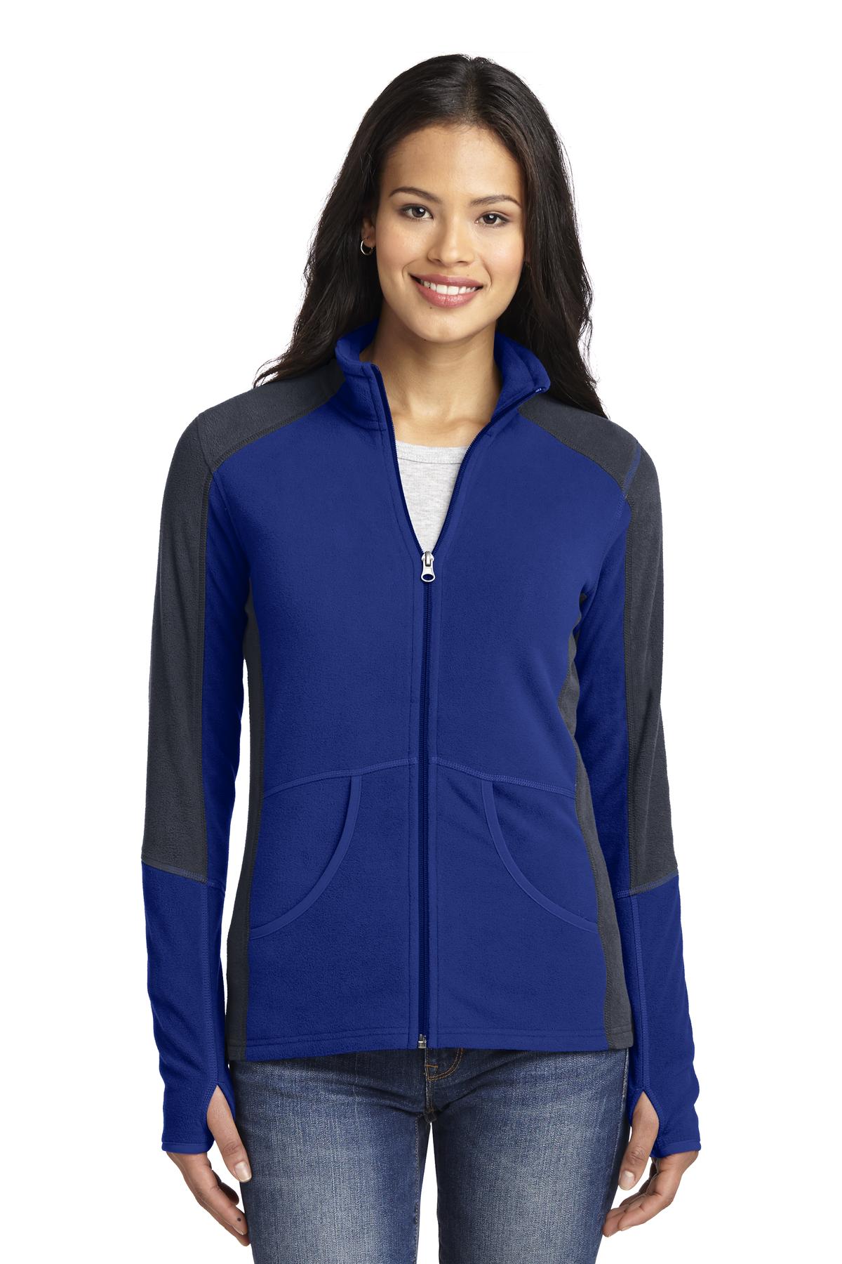 DISCONTINUED Port Authority Women's Colorblock Microfleece Jacket. L230