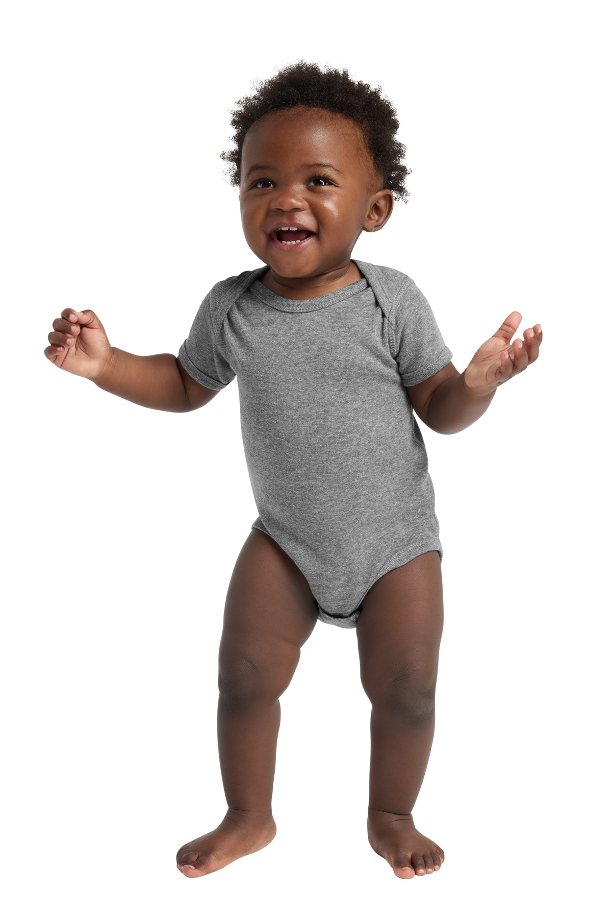 Rabbit Skins Infant Short Sleeve Baby Rib Bodysuit. RS4400