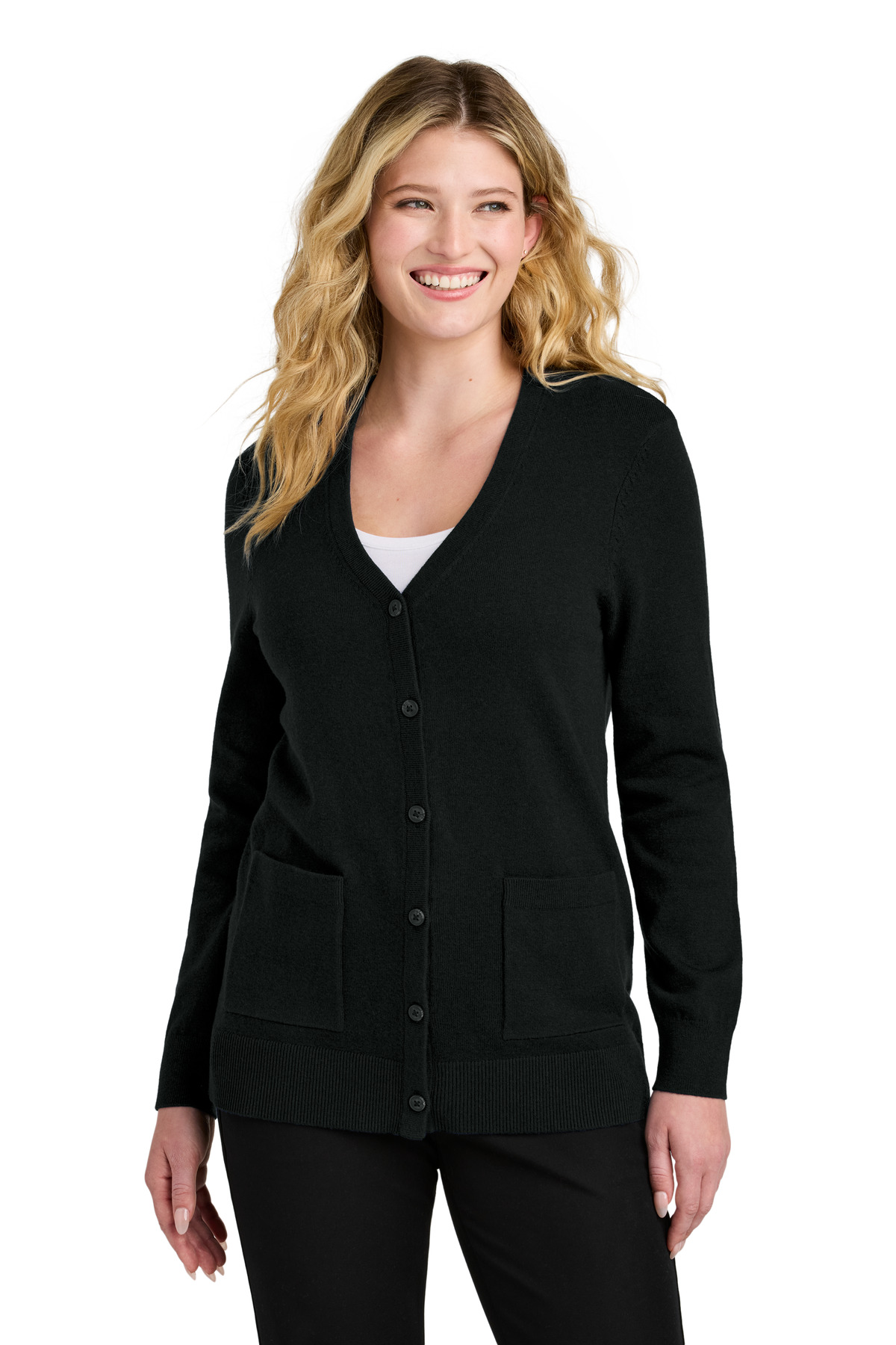 Port Authority Women's Easy Care Button-Up Cardigan Sweater LSW4150