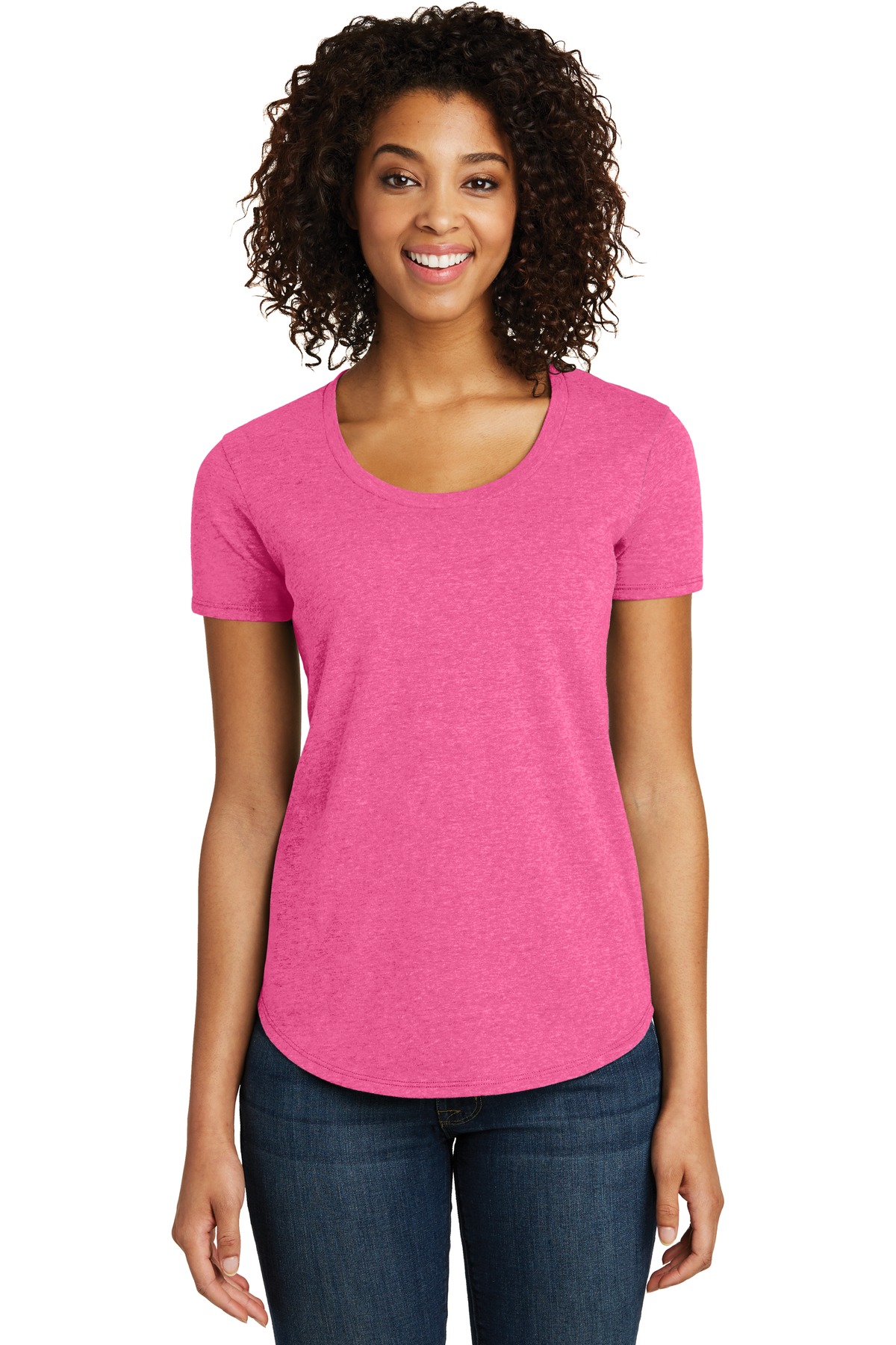DISCONTINUED District Women's Fitted Very Important Tee Scoop Neck. DT6401
