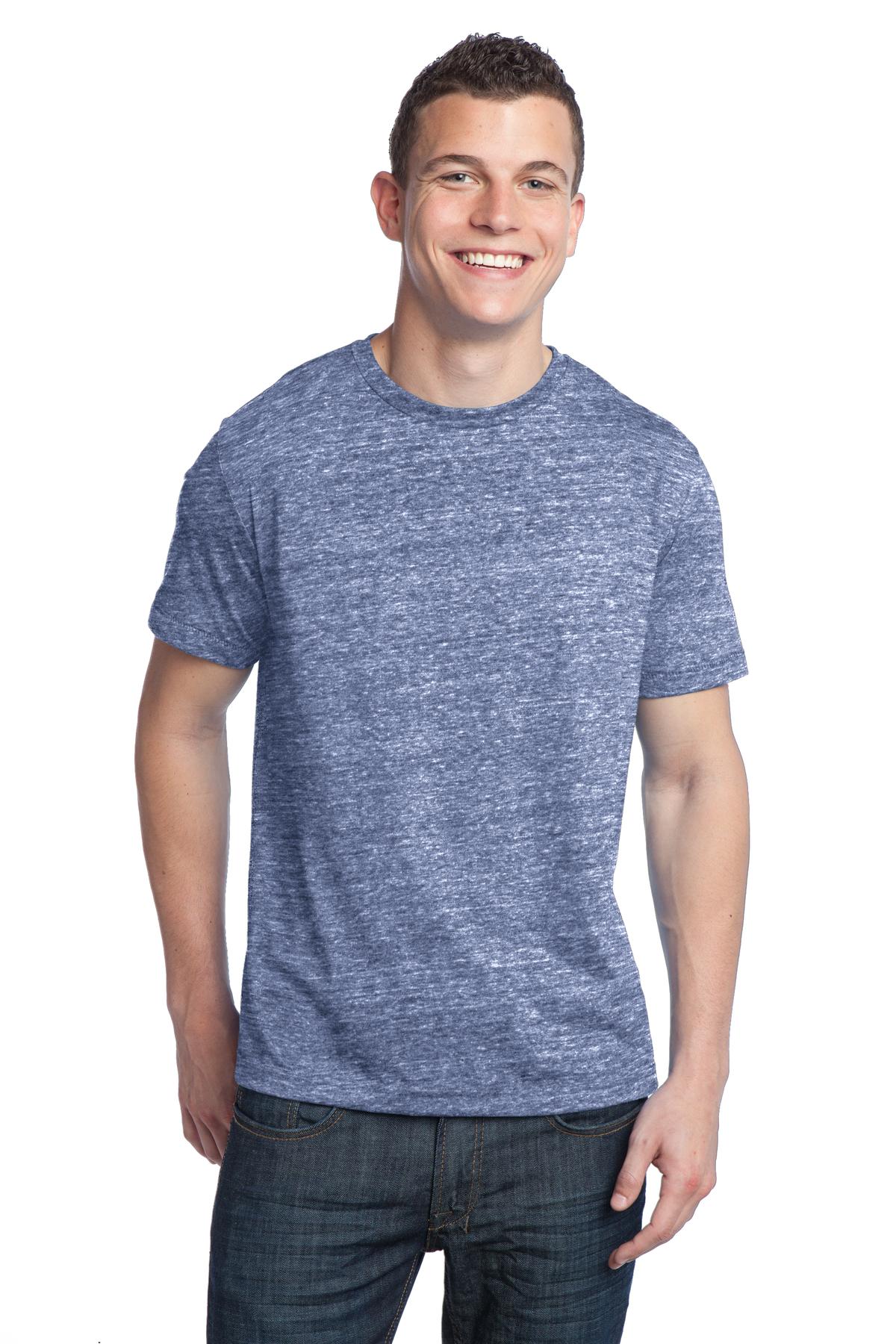 DISCONTINUED District - Young Mens Tri-Blend Crewneck Tee. DT142