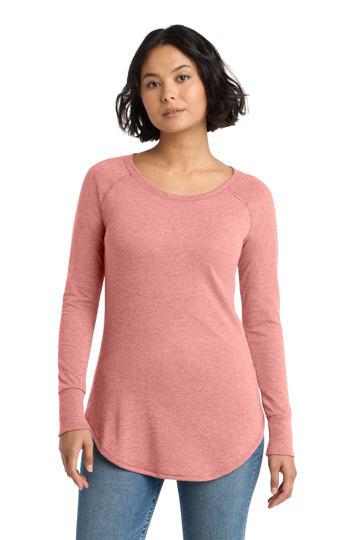 District Women's Perfect Tri Long Sleeve Tunic Tee. DT132L