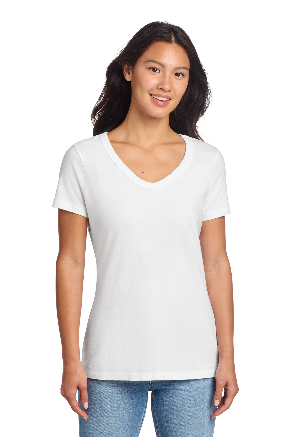 Port & Co Women's Beach Wash Garment-Dyed V-Neck Tee LPC099V