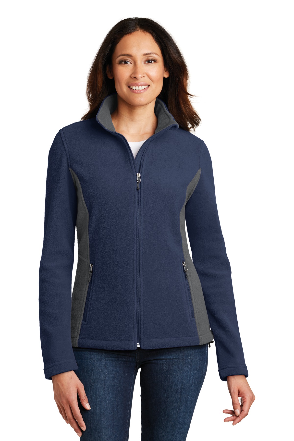 DISCONTINUED Port Authority Women's Colorblock Value Fleece Jacket. L216