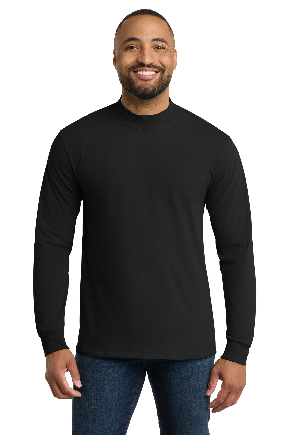 Port & Co Essential Mock Turtleneck. PC61M