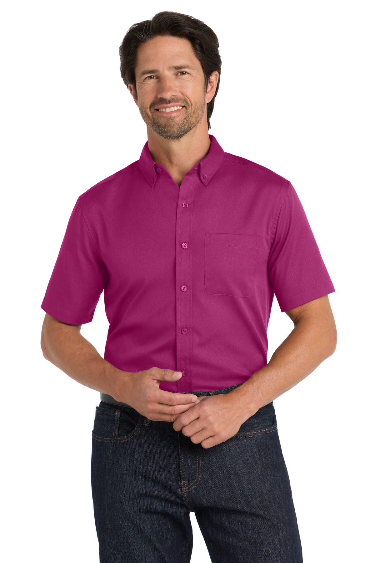 Port Authority Short Sleeve SuperPro React Twill Shirt. W809