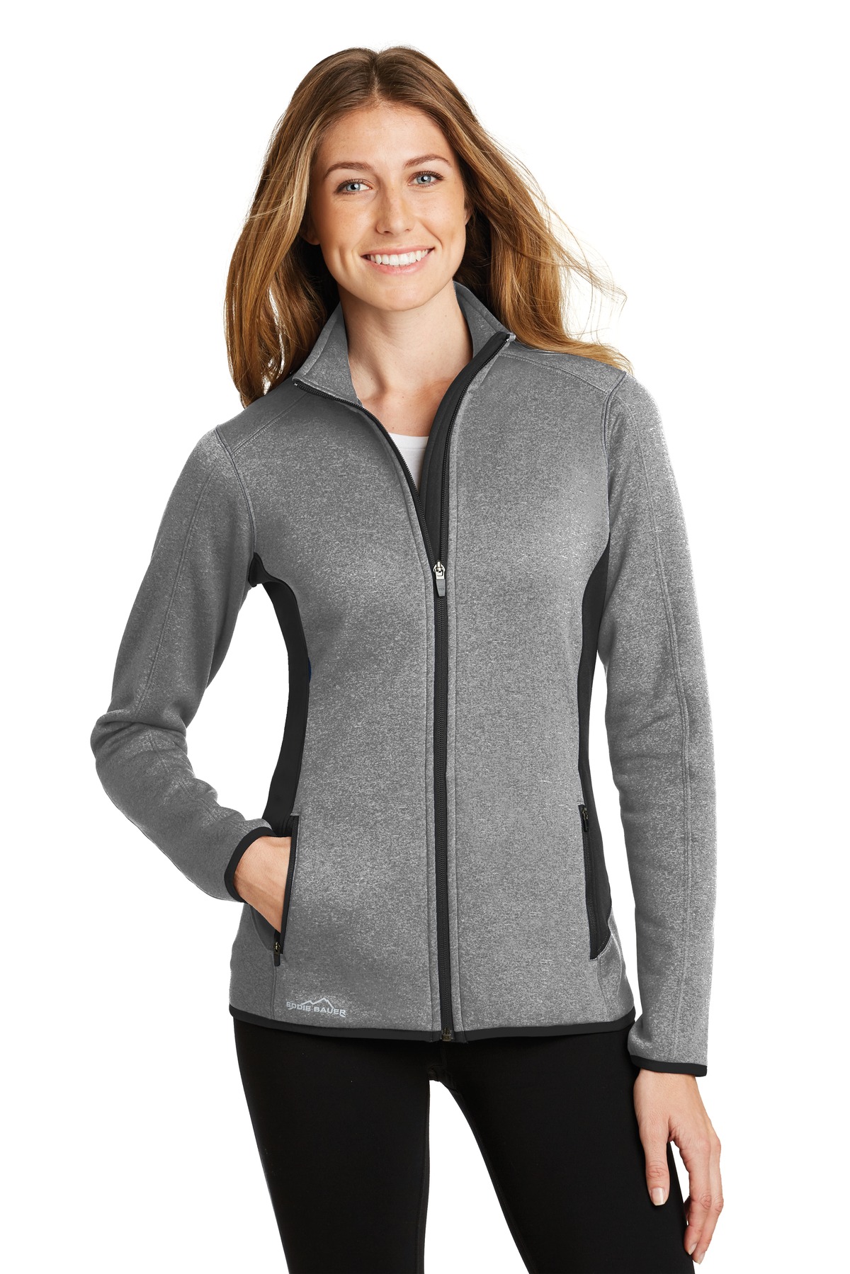 DISCONTINUED Eddie Bauer Women's Full-Zip Heather Stretch Fleece Jacket. EB239