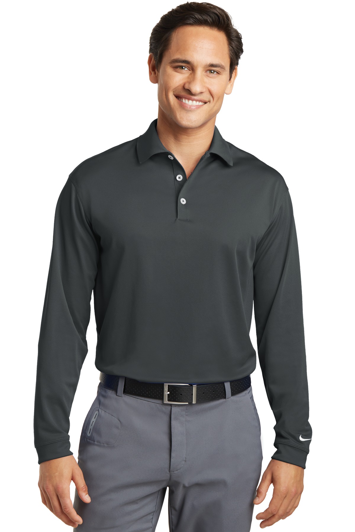 DISCONTINUED Nike Long Sleeve Dri-FIT Stretch Tech Polo. 466364