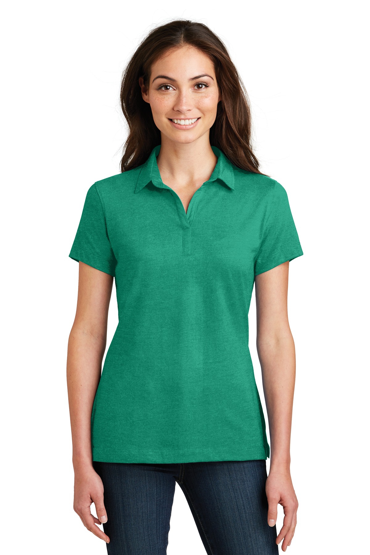 DISCONTINUED Port Authority Ladies Meridian Cotton Blend Polo. L577