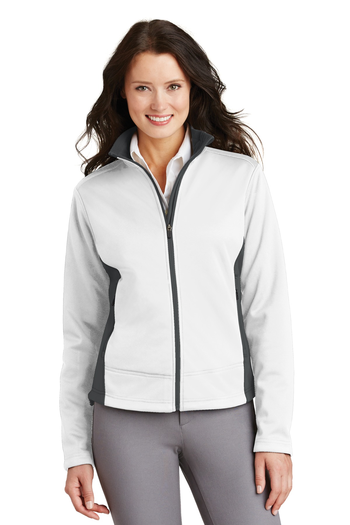 DISCONTINUED Port Authority Ladies Two-Tone Soft Shell Jacket. L794