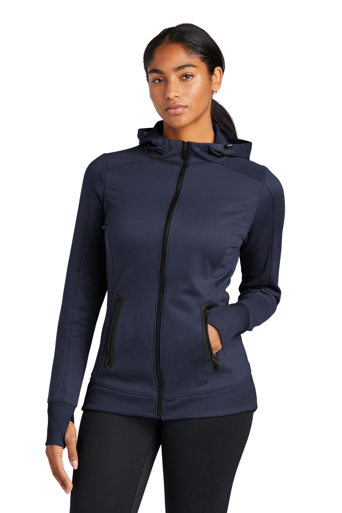 DISCONTINUED New Era Women's Venue Fleece Full-Zip Hoodie. LNEA522
