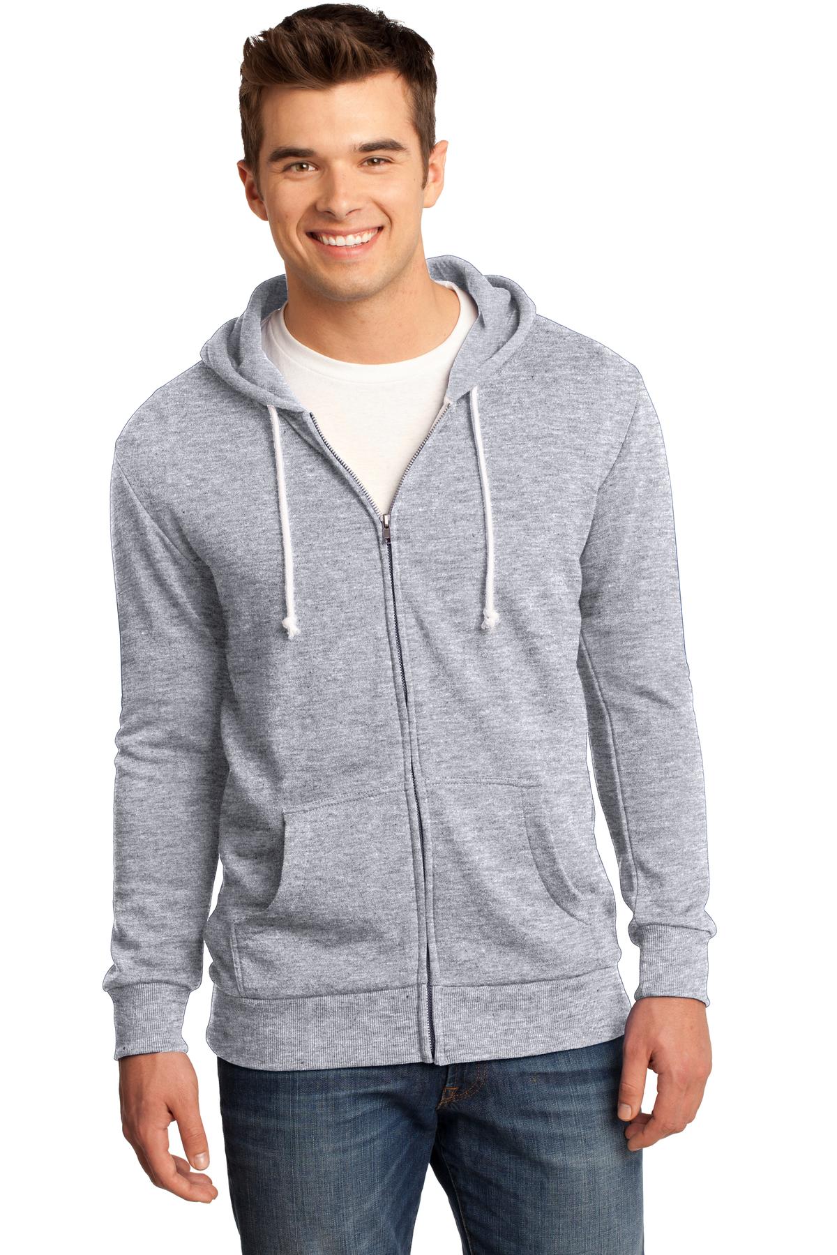 DISCONTINUED District - Young Mens Core Fleece Full-Zip Hoodie DT190