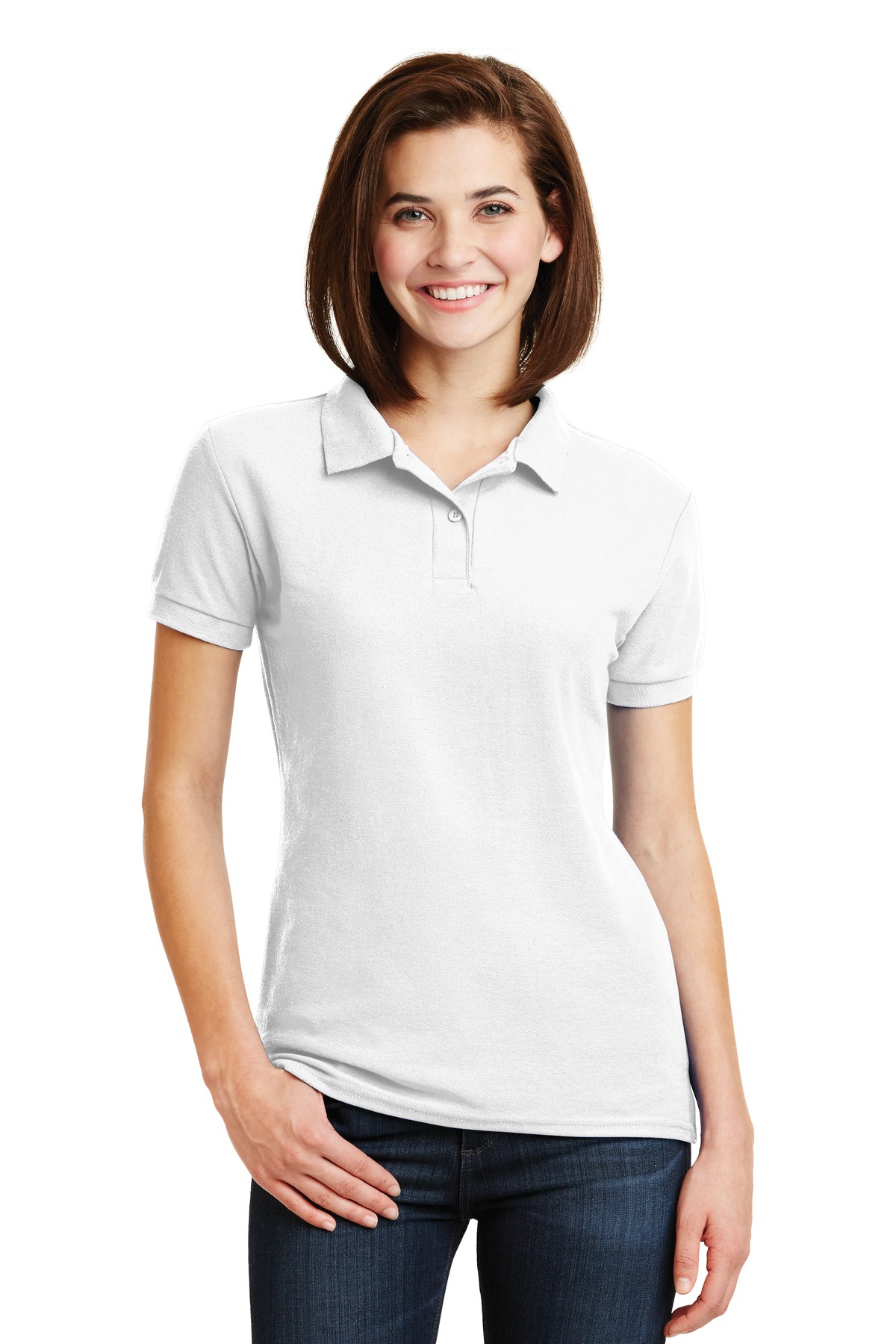 DISCONTINUED Gildan Ladies DryBlend 6-Ounce Double Pique Sport Shirt. 72800L