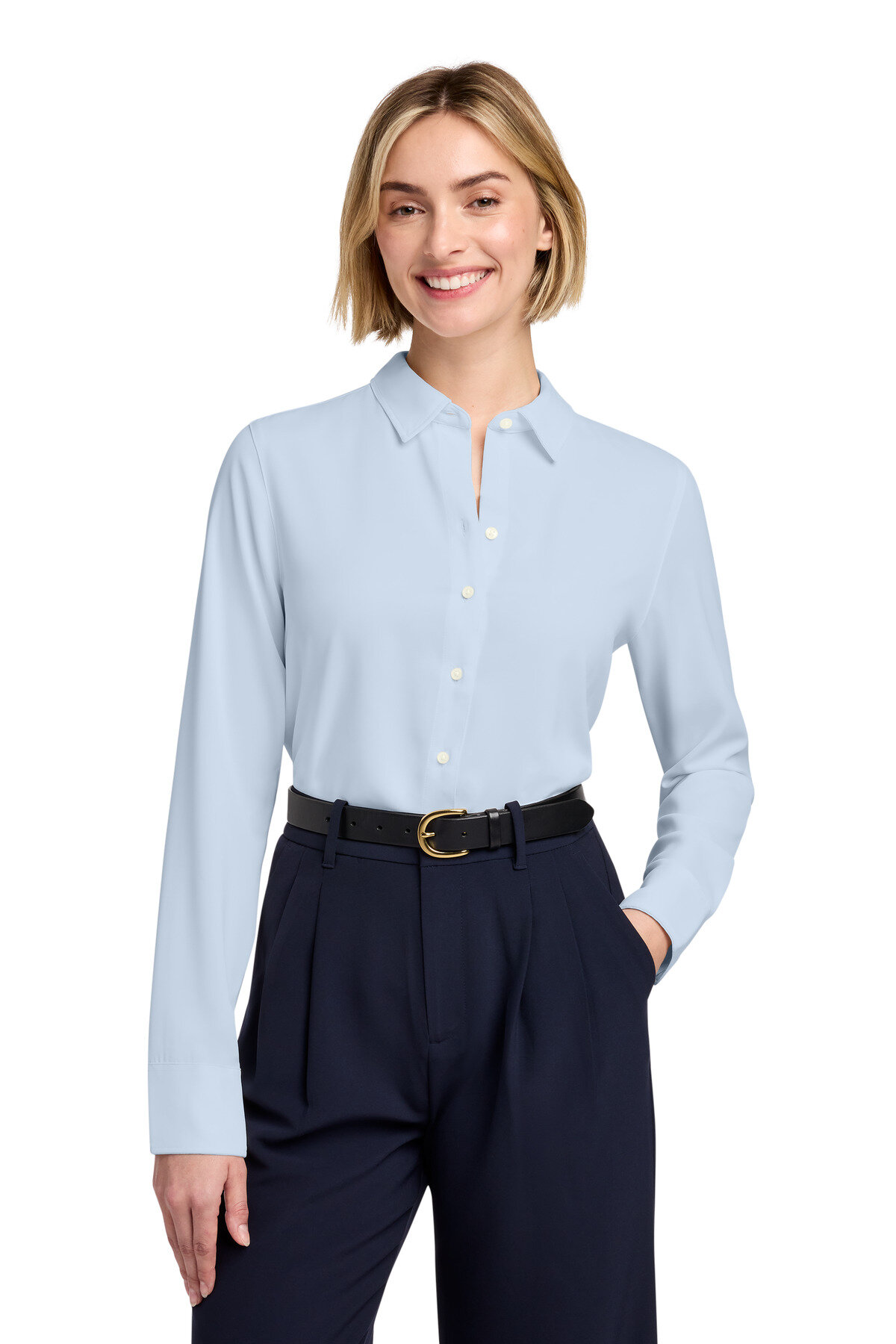 Brooks Brothers Women's Full-Button Satin Blouse BB18007