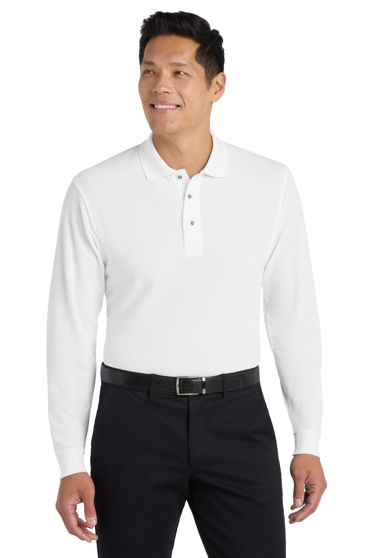Port Authority Silk Touch Long Sleeve Polo. K500LS