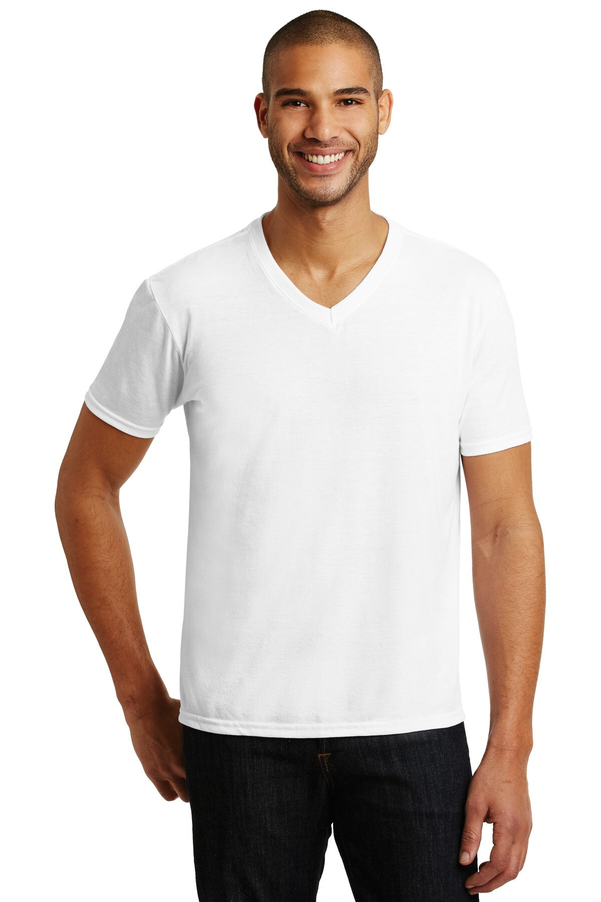 Anvil Tri-Blend V-Neck Tee. 6752