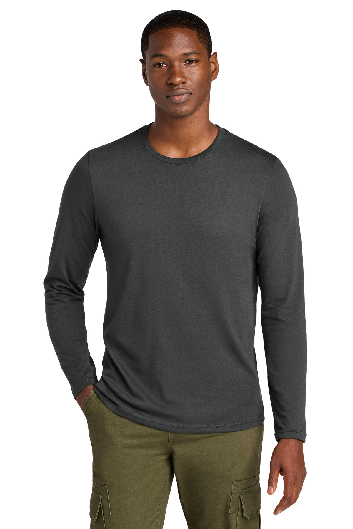 District Perfect Weight CVC Long Sleeve Tee DT185