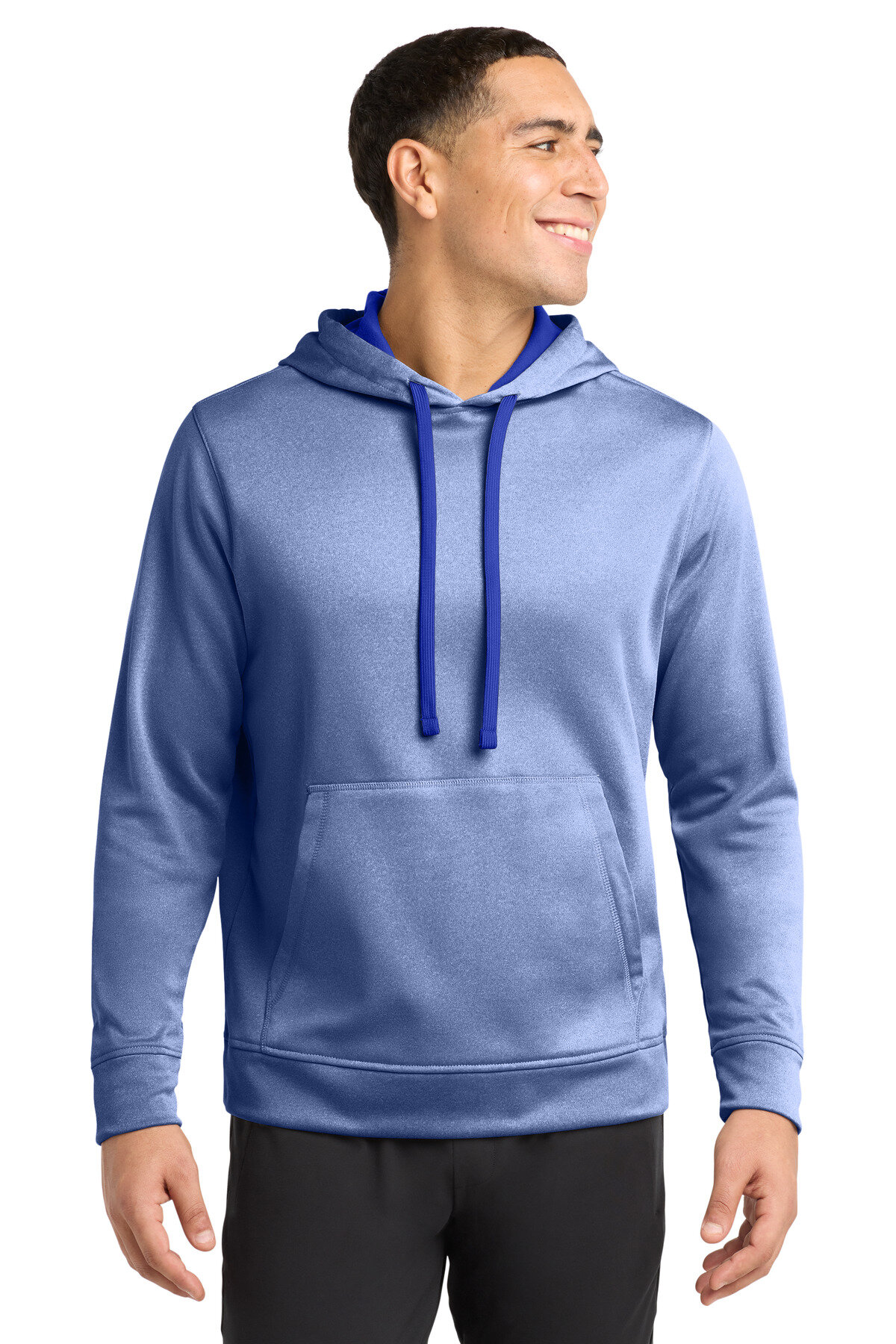 Sport-Tek PosiCharge Sport-Wick Heather Fleece Hooded Pullover. ST264