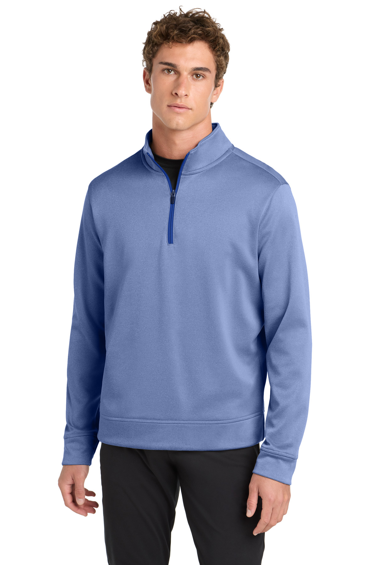 DISCONTINUED Sport-Tek PosiCharge Sport-Wick Heather Fleece 1/4-Zip Pullover. ST263