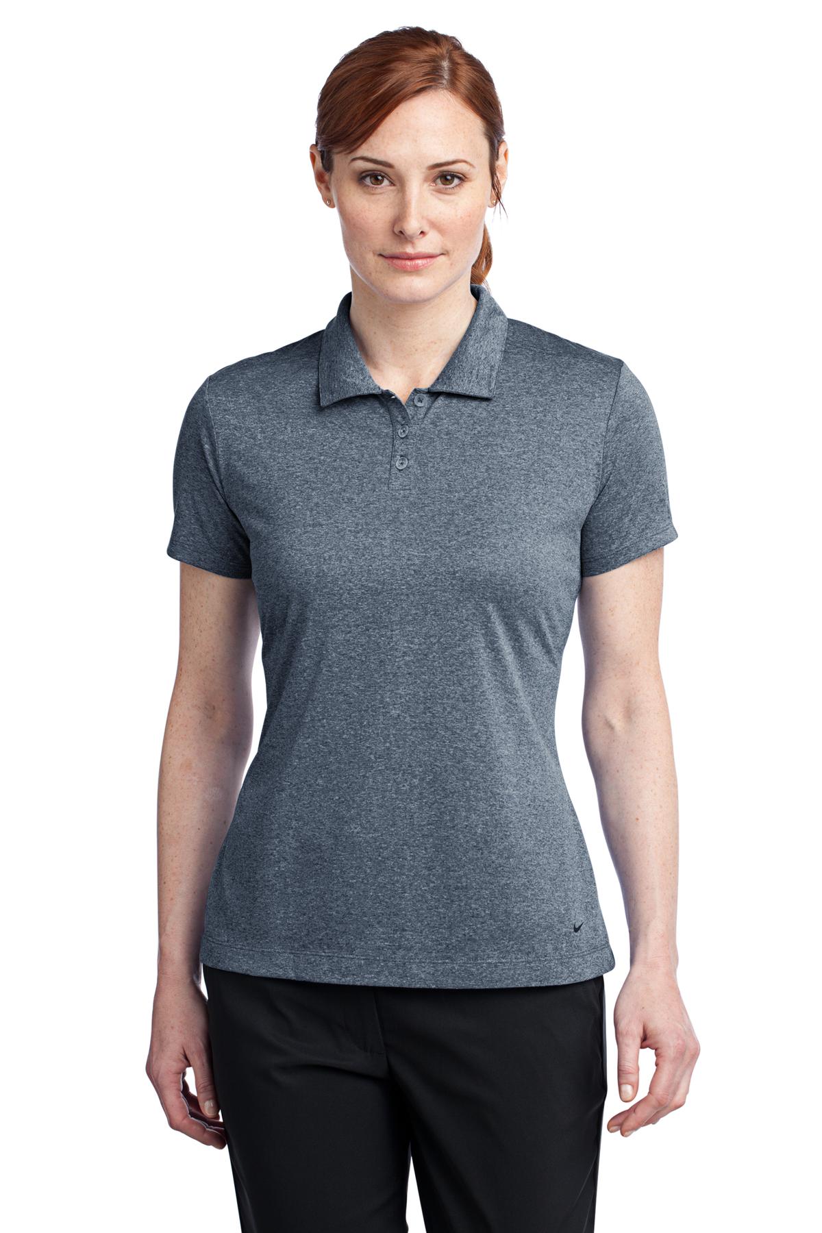 DISCONTINUED Nike Ladies Dri-FIT Heather Polo. 474455