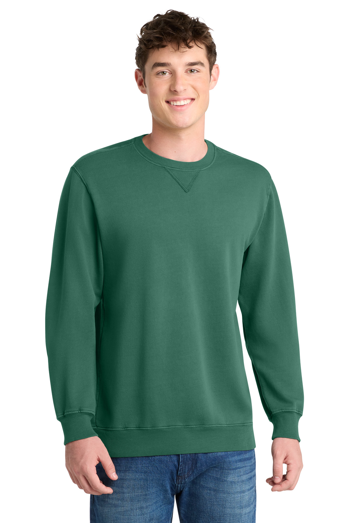 Port & Co Beach Wash Garment-Dyed Crewneck Sweatshirt PC098