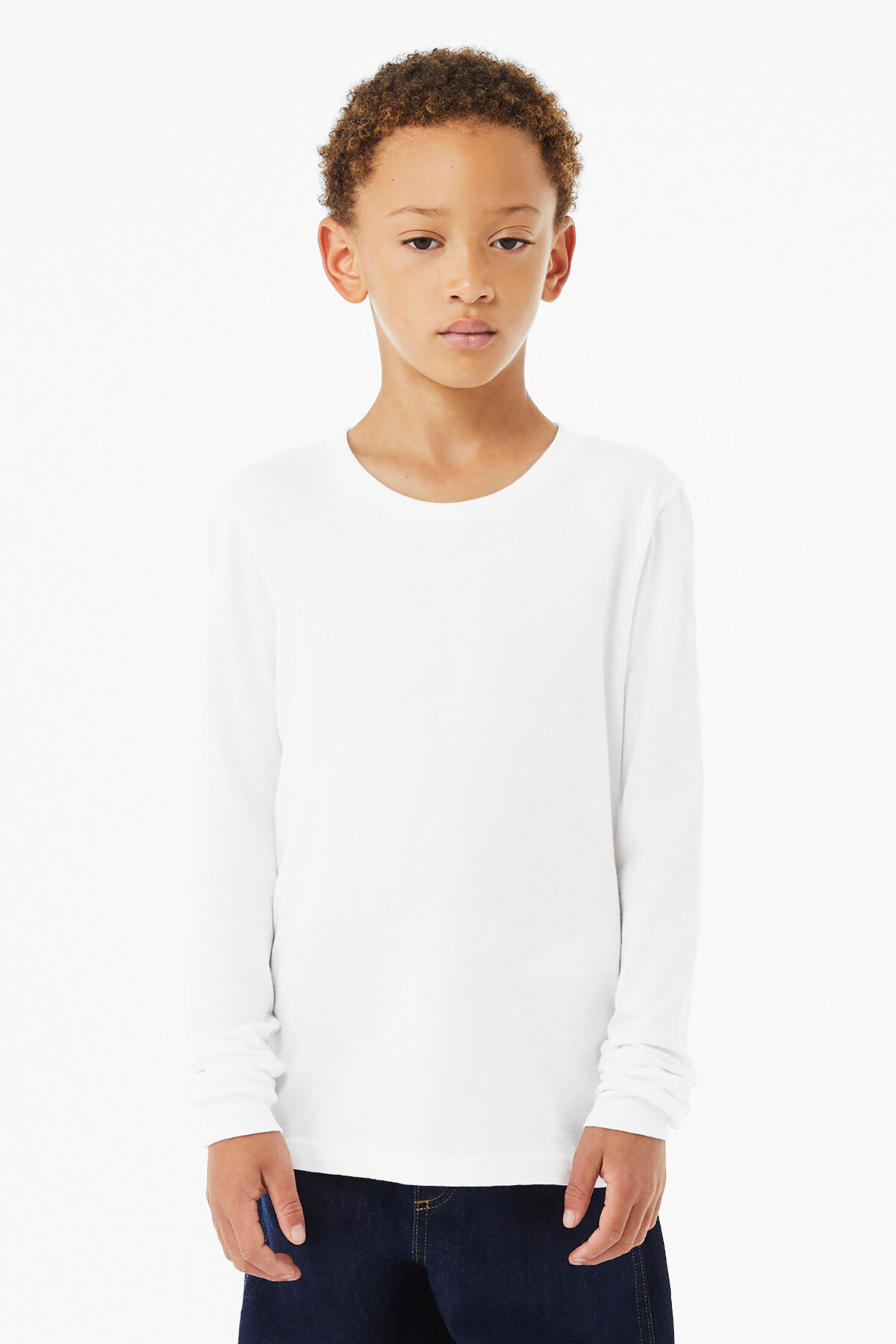 BELLA+CANVAS Youth Heather CVC Long Sleeve Tee BC3501YCVC
