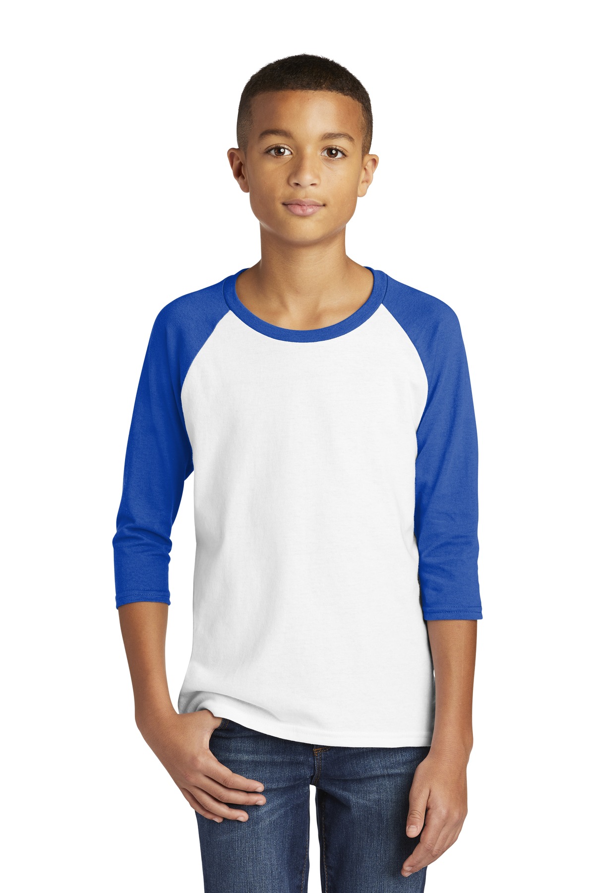 DISCONTINUED Gildan Heavy Cotton Youth 3/4-Sleeve Raglan T-Shirt. 5700B