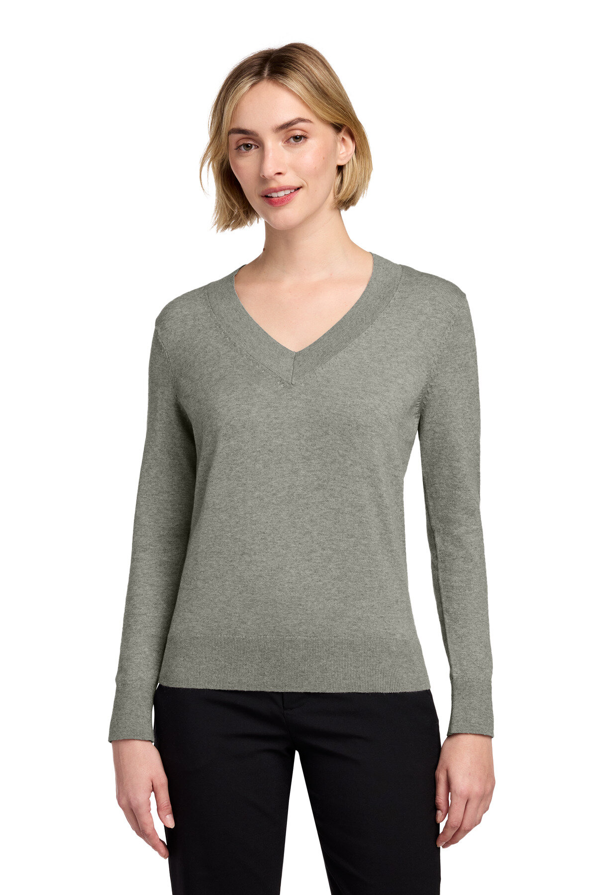 Brooks Brothers Women's Cotton Stretch V-Neck Sweater BB18401