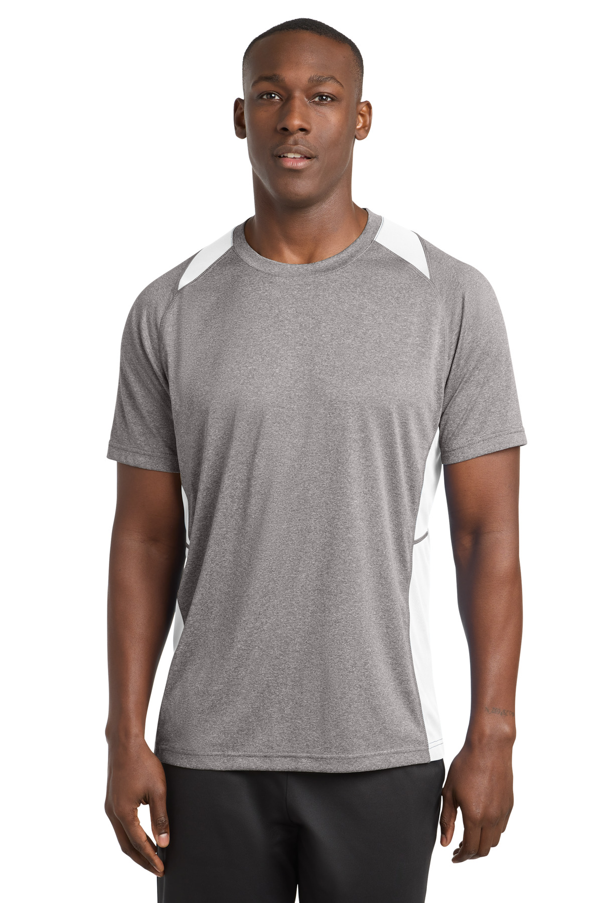 Sport-Tek Heather Colorblock Contender Tee. ST361