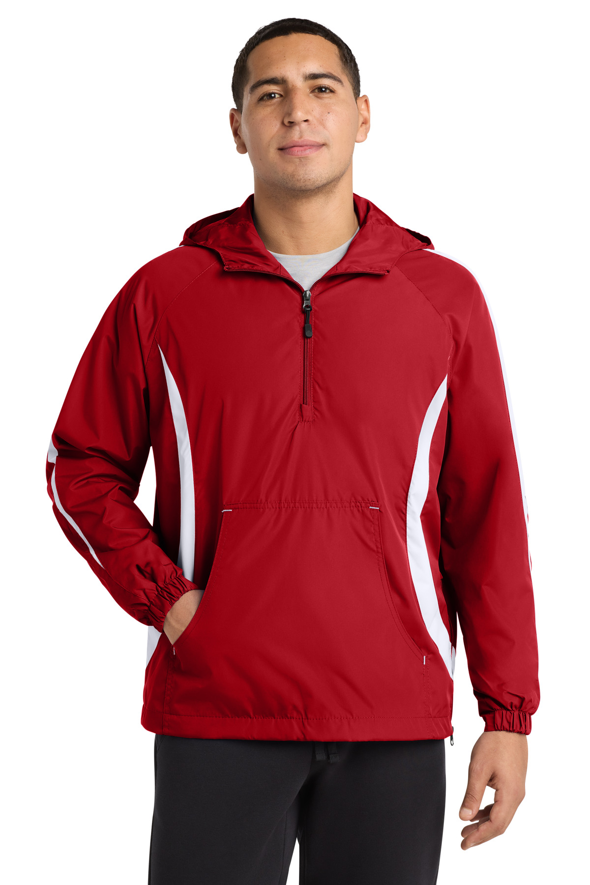 Sport-Tek Colorblock Raglan Anorak. JST63