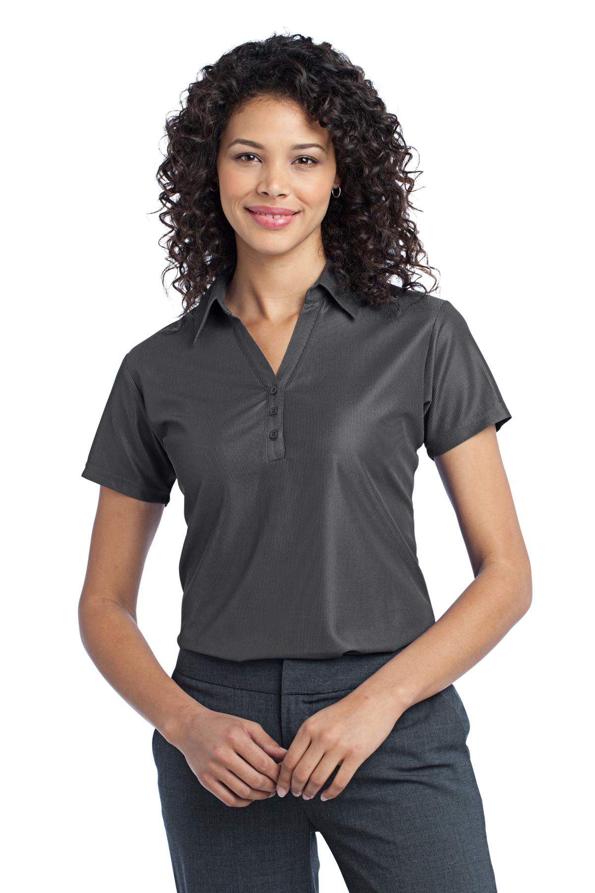 DISCONTINUED Port Authority Ladies Vertical Pique Polo. L512