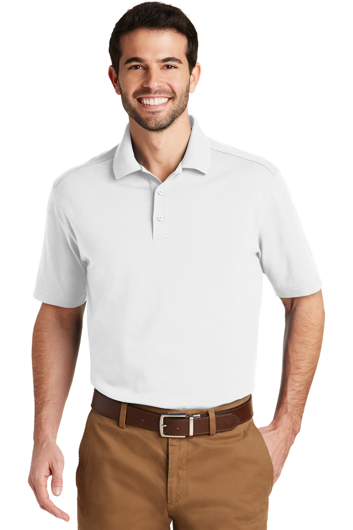 DISCONTINUED Port Authority SuperPro Knit Polo. K164