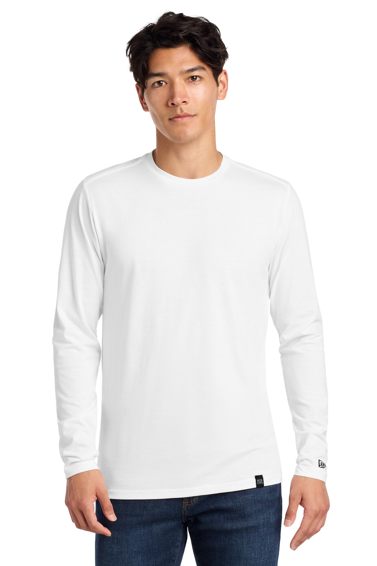 New Era Heritage Blend Long Sleeve Crew Tee. NEA102