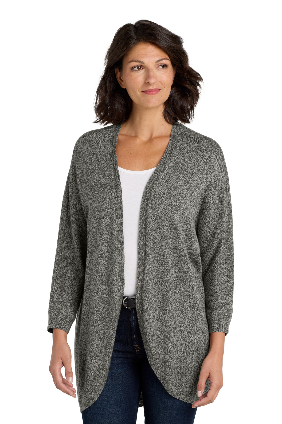 DISCONTINUED Port Authority Women's Marled Cocoon Sweater. LSW416