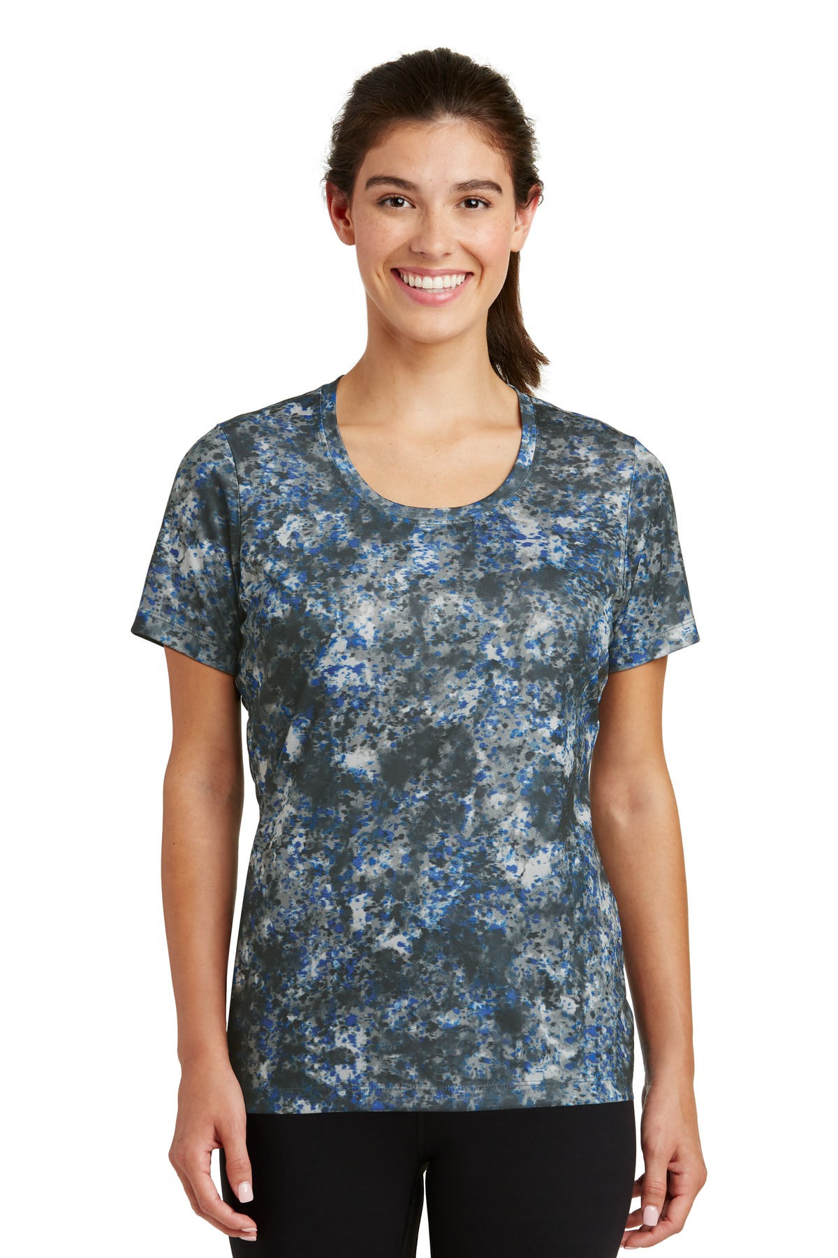 DISCONTINUED Sport-Tek Ladies Mineral Freeze Scoop Neck Tee. LST330