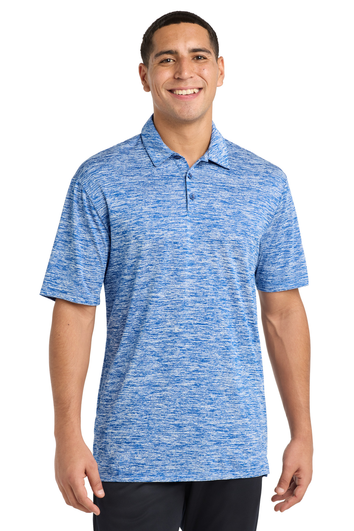 Sport-Tek PosiCharge Electric Heather Polo. ST590