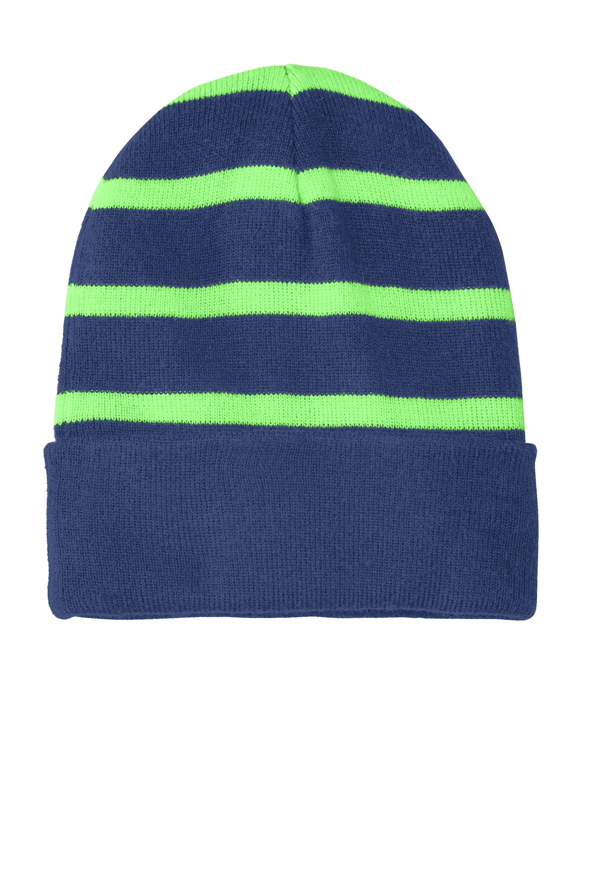 DISCONTINUED Sport-Tek Striped Beanie with Solid Band. STC31